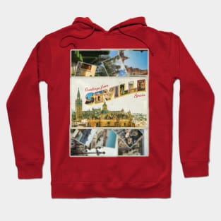 Greetings from Seville in Spain Vintage style retro souvenir Hoodie